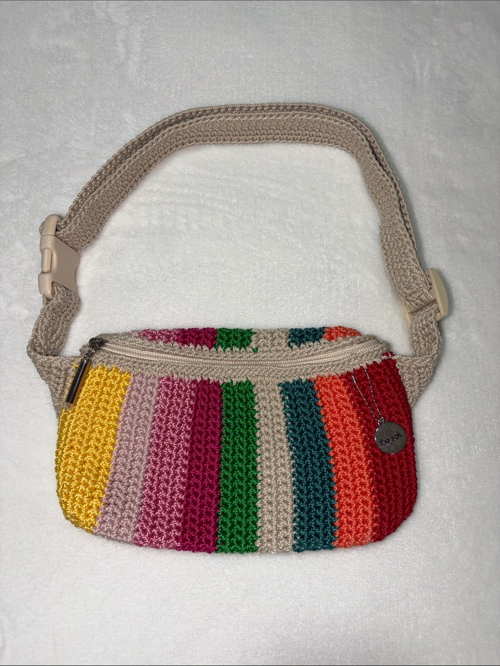 Handmade Multicolor Crochet Belt Bag